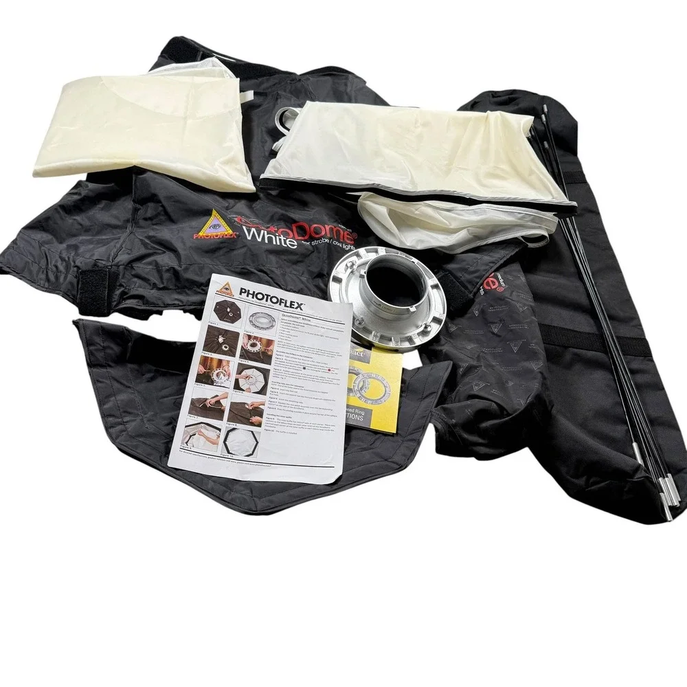 Photoflex OctoDome White Medium 5ft Softbox XT-ODM 870362 Bowens Speed Ring